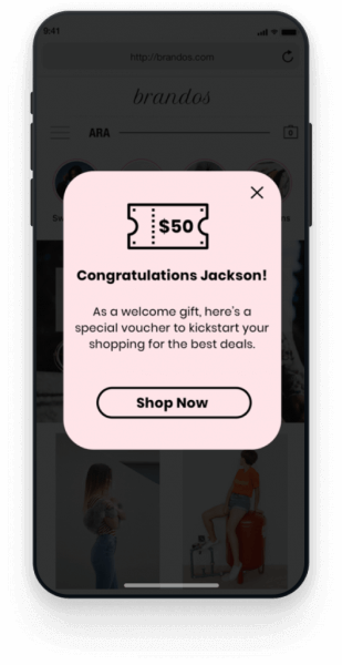 welcome gift special voucher