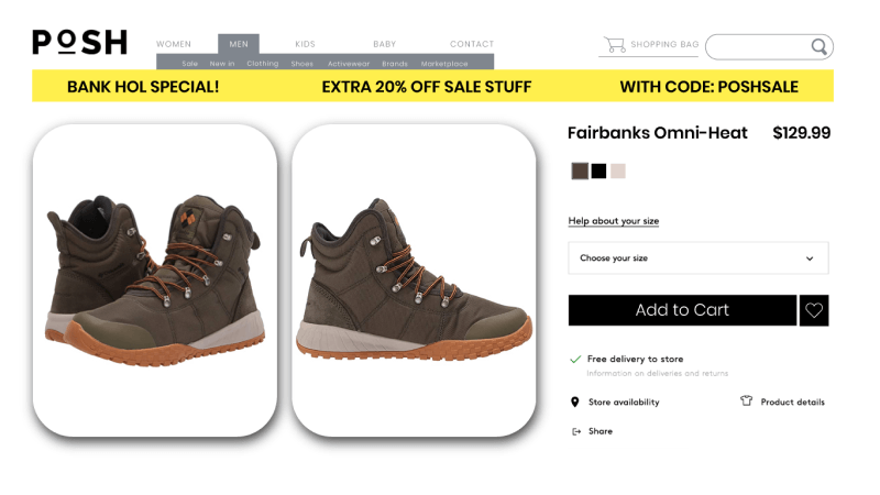Ecommerce company uses Insider One’s AB testing to place a top menu bar