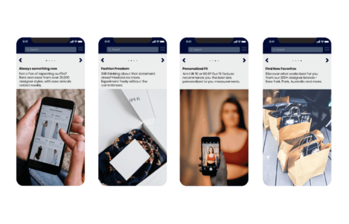 A food delivery company uses AB testing to add images to its onboarding process