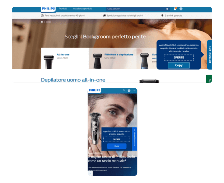 Insider One Philips personalized website coupon codes