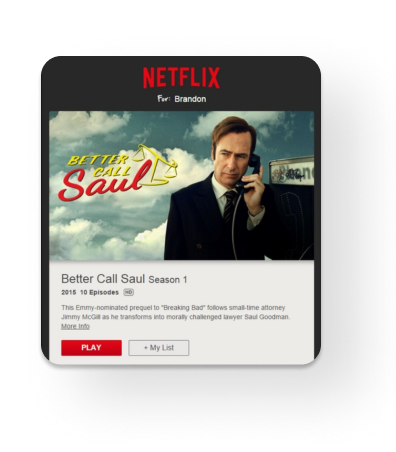 A recommendation email of Netflix
