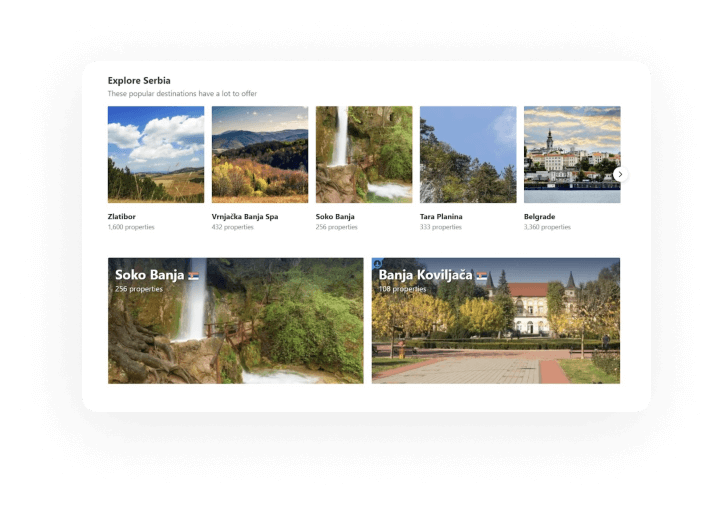 Booking.com makes travel recommendations based on the user’s IP address