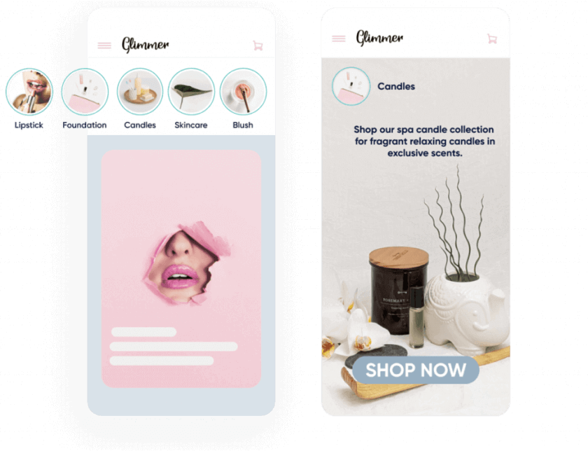 Image showing immersive stories for increasing conversion rate.