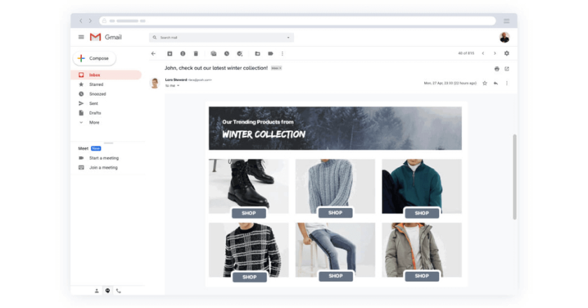 email editor tool example 4