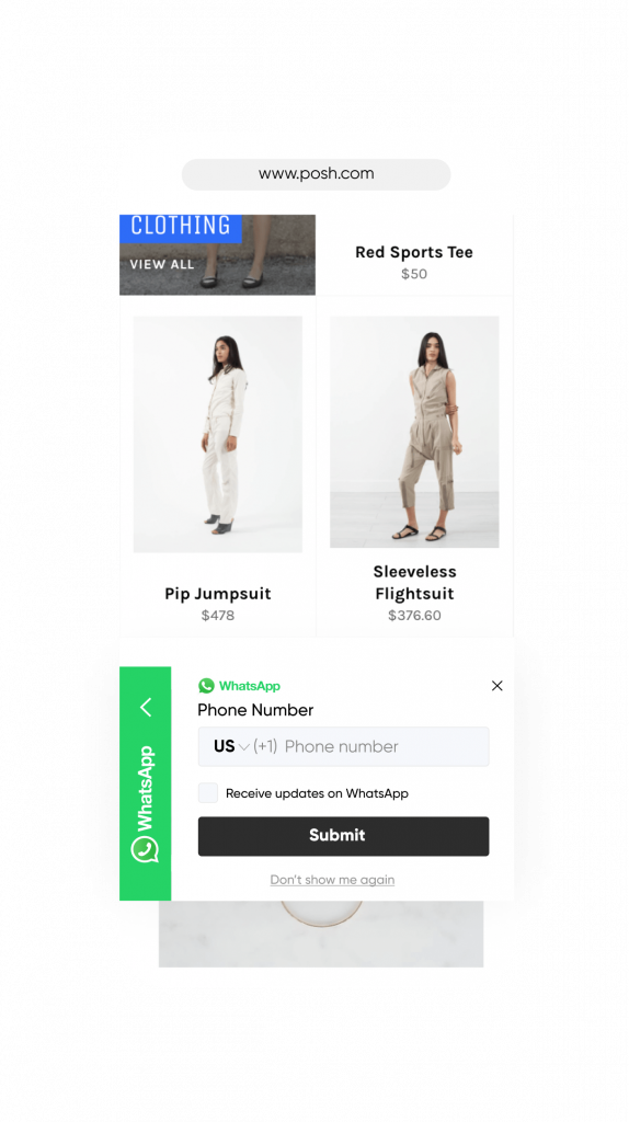 whatsapp lead collection template
