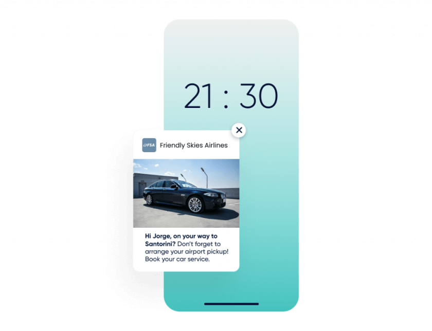 Image showing push notifications