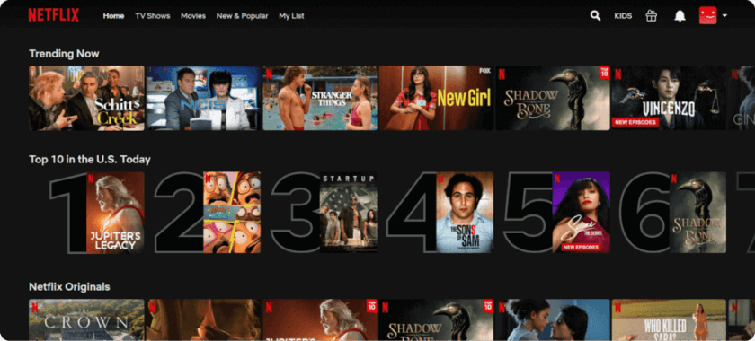 Image showing Netflix's recommendation system