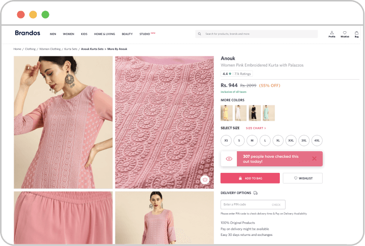 With cookieless personalization, 'Social Proof' campaign on category pages