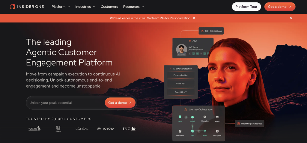 Insider One's homepage