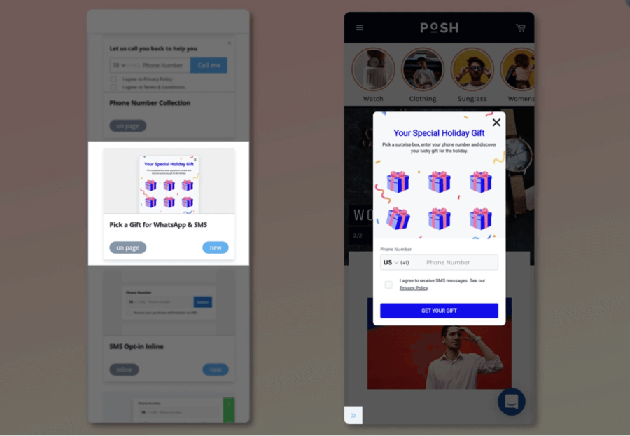 Insider One gamified templates lead generation