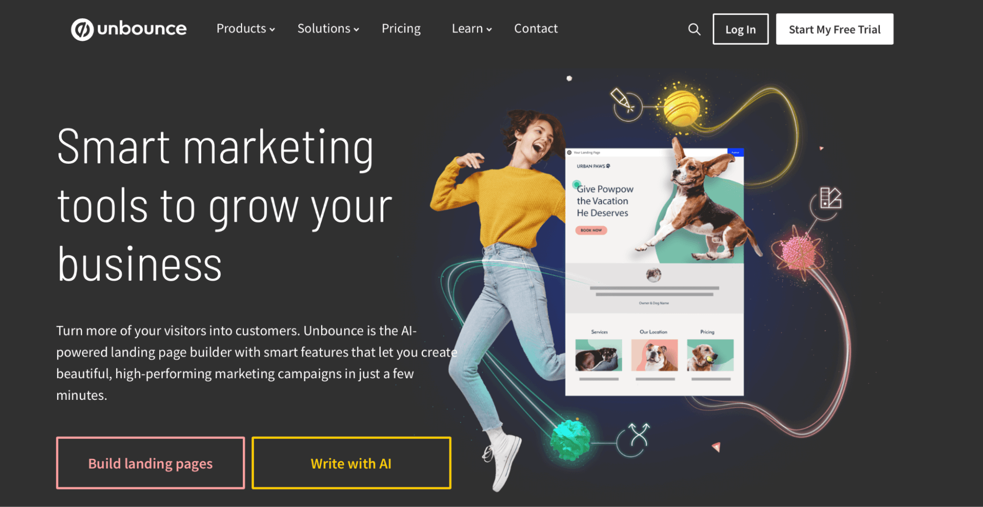 Unbounce homepage