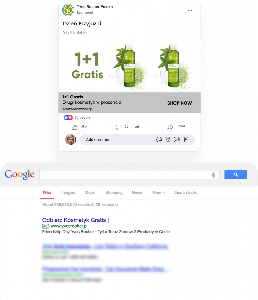 Insider One Yves Rocher personalized ads