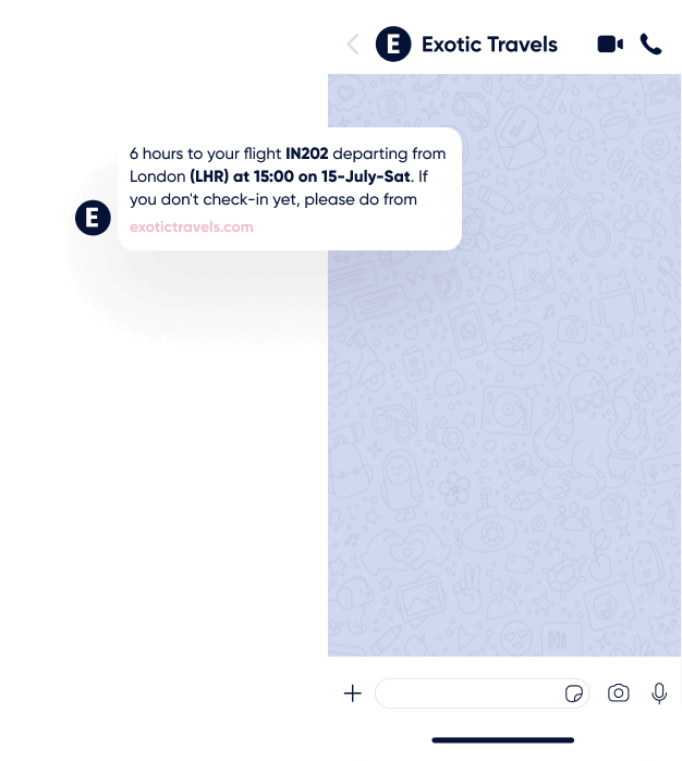 Insider One WhatsApp event reminders