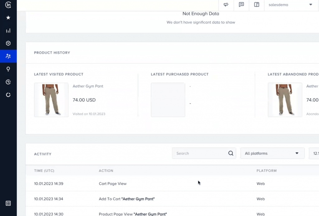 Perfil Unificado de Cliente de Visitante Anônimo da Insider One