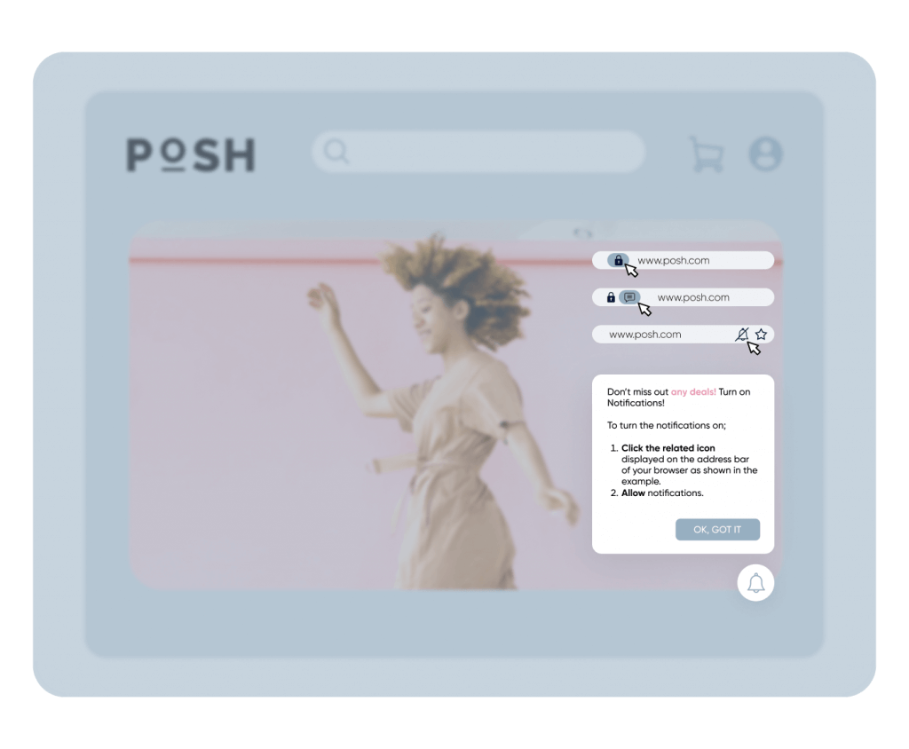 Consentimento de envio de notificações web push da Insider One