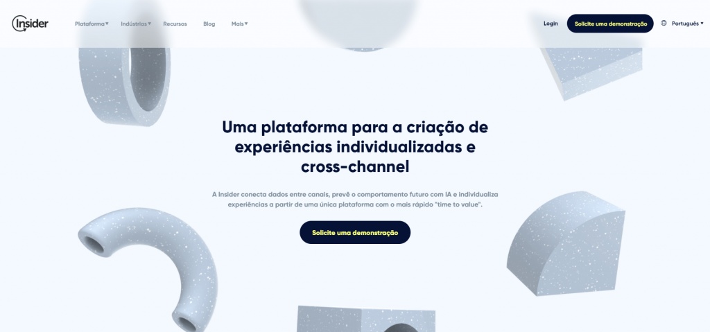 Página inicial da Insider One