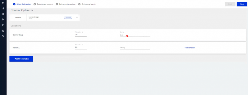 Insider One Content Optimizer settings