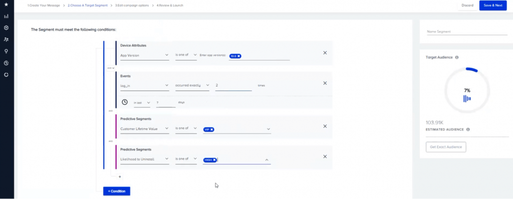 Insider One segmentation standard audiences and AI predictive segments