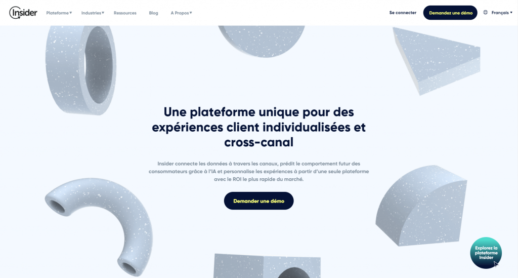 Insider One homepage (French)