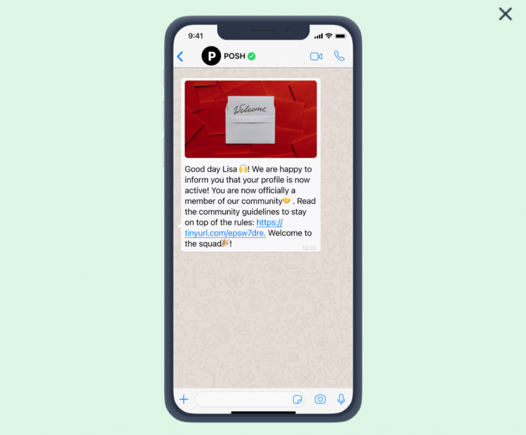 Insider One WhatsApp template confirm profile activation