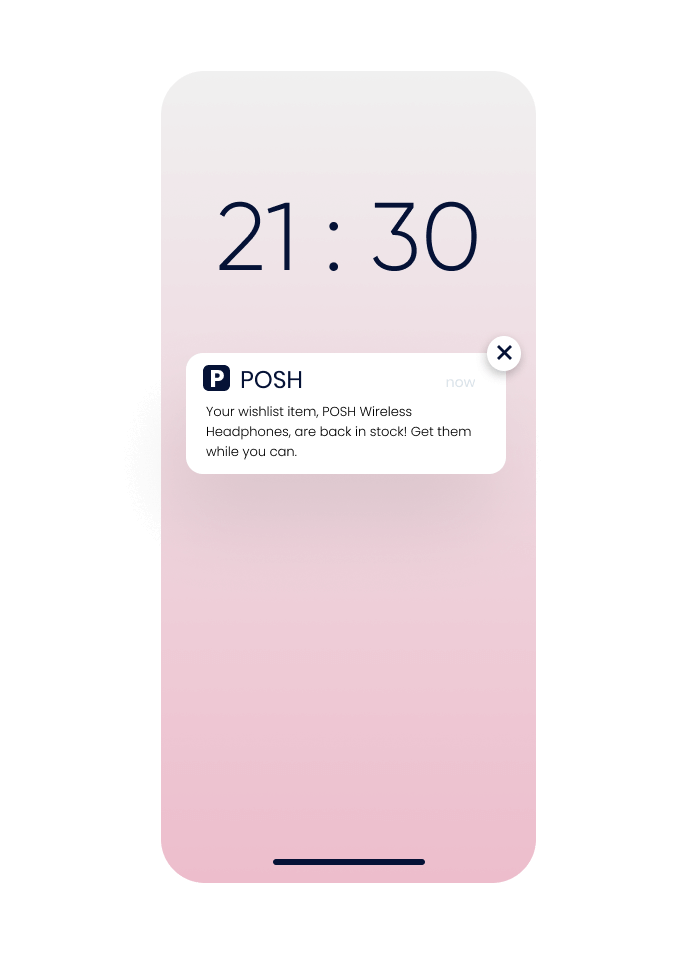 Real-time stock alerts in wishlist reminders