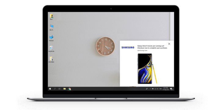 Samsung utilizó la plataforma de gestión del crecimiento de Insider One para implementar notificaciones Web Push en su estrategia de marketing