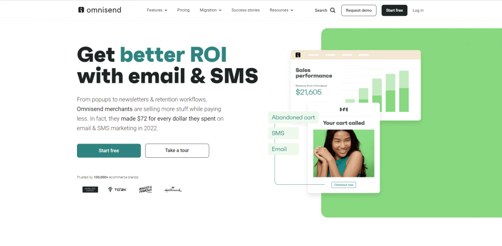 Omnisend página principal