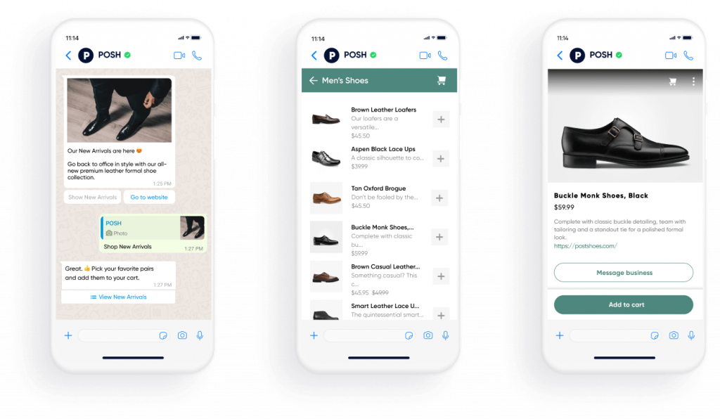 Insider One Whatsapp comercio conversacional zapatos para hombre