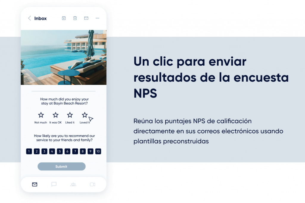 Encuesta NPS por correo electrónico de Insider One AMP