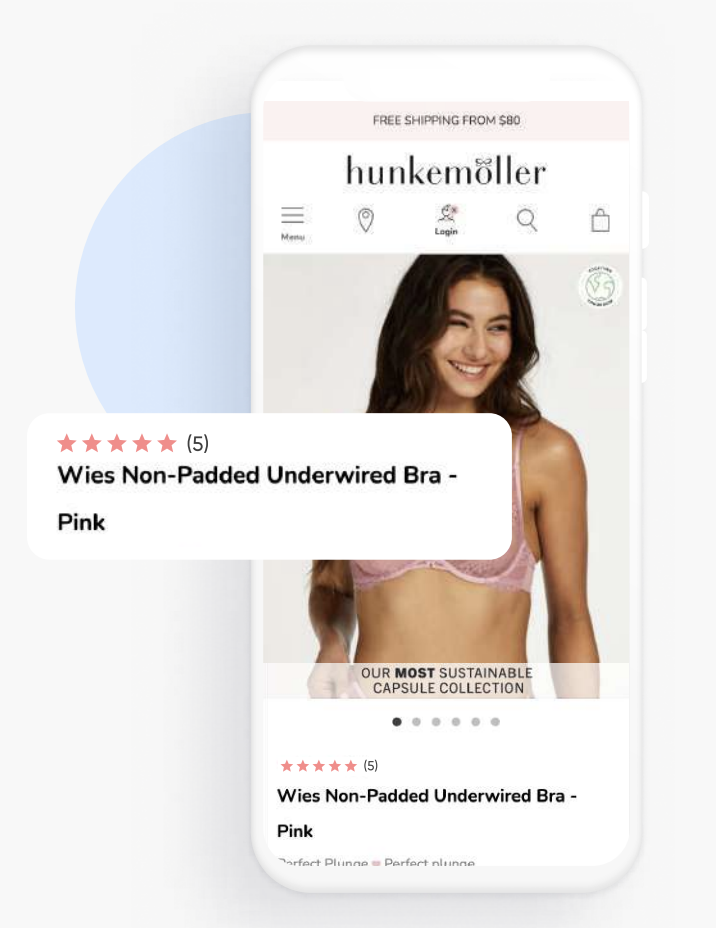 Hunkemoller used Insider One’s easy-to-install social proof templates to drive more conversions