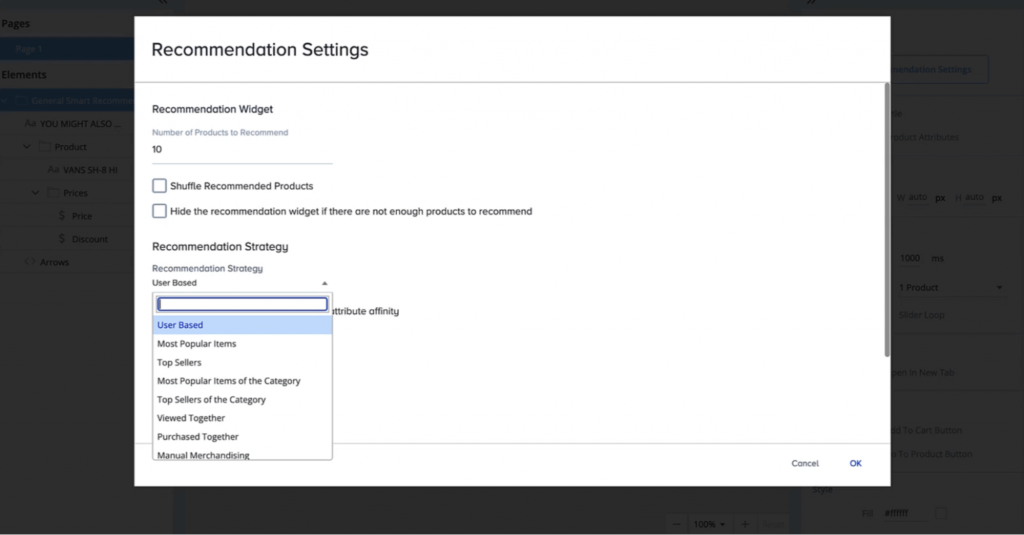 Insider One personalized products recommendation strategies