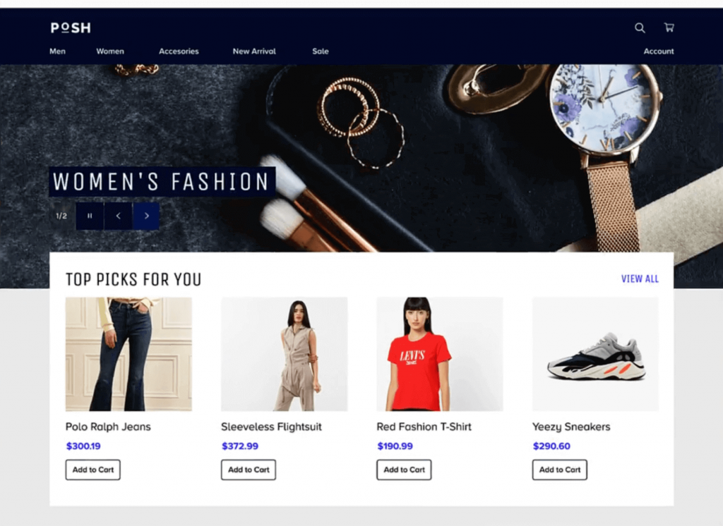 Insider One website personalization top picks