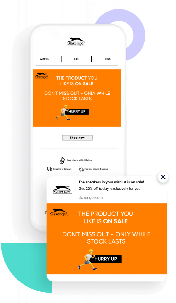 Insider One Slazenger cart abandonment journey