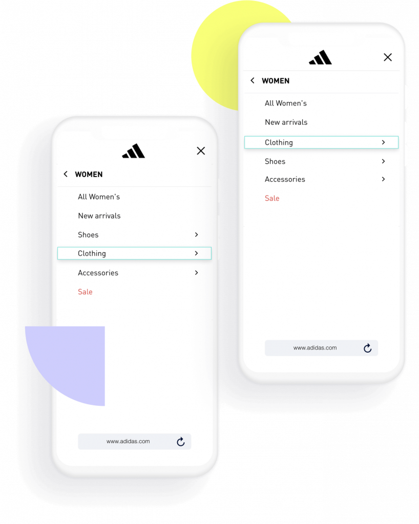 Insider One Adidas website category optimization