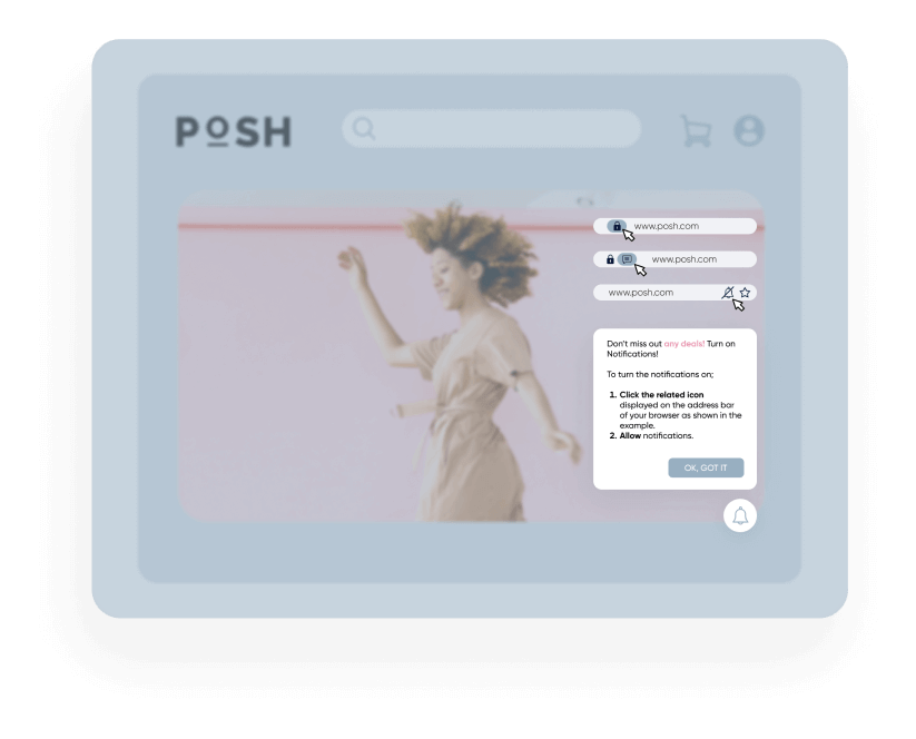 Insider One web push notifications consent