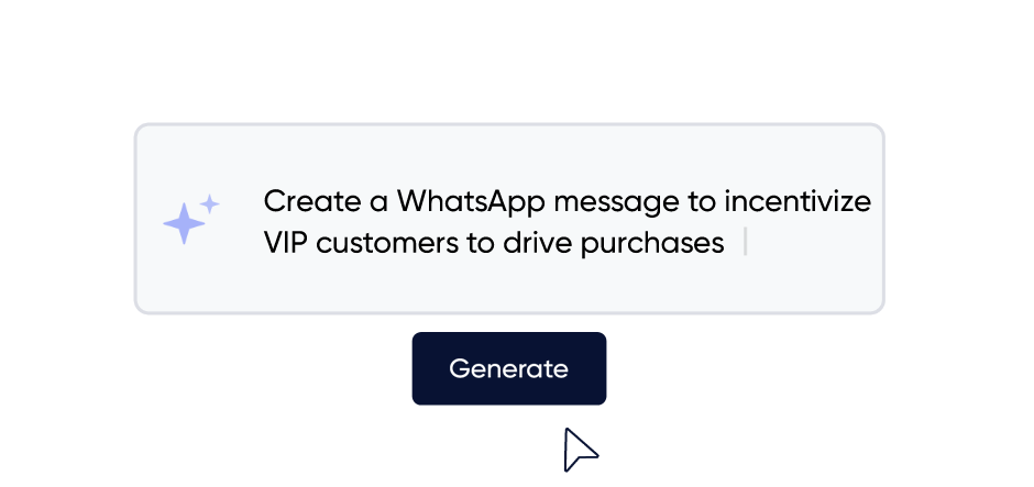 Insider One Sirius AI generate WhatsApp message