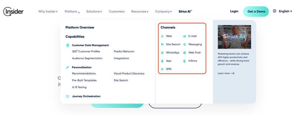 Insider One's channels