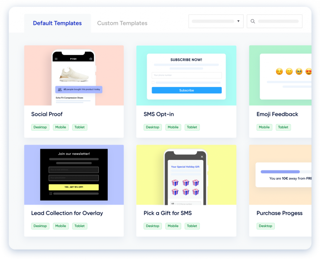Insider One's prebuilt templates for personalization at scale