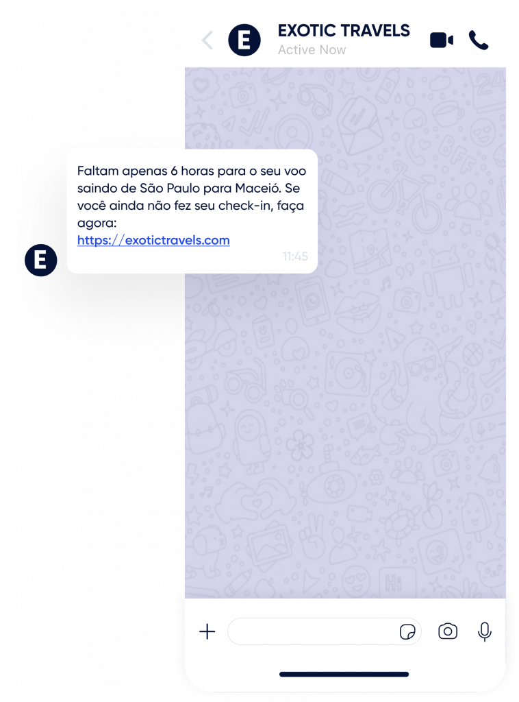 Lembretes de evento no WhatsApp