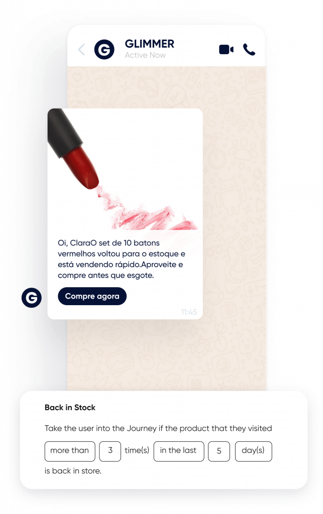 Alerta de reposição de estoque no WhatsApp