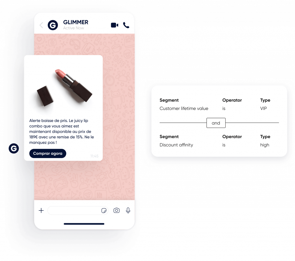 WhatsApp alerte baisse de prix avec Insider One