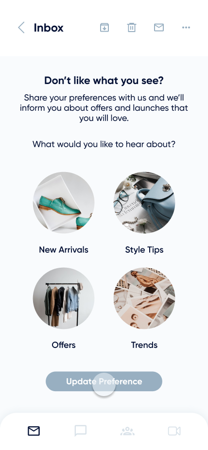 Insider One's preference data collection within emails