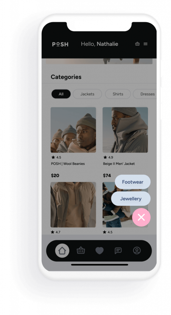 Insider One's dynamic navigation with pre-built hamburger, radial, sticky navigation widgets, plus back-to-top buttons to enhance your UX