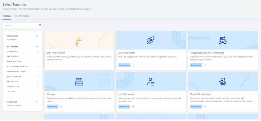 Insider One's proven and easily customizable templates