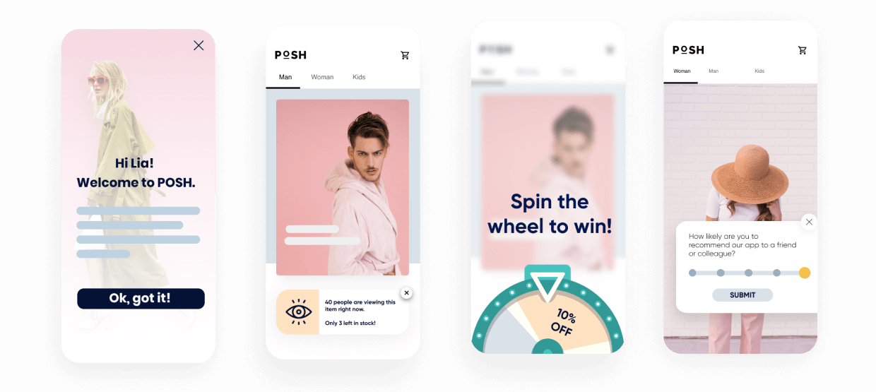 Insider One push notification template types