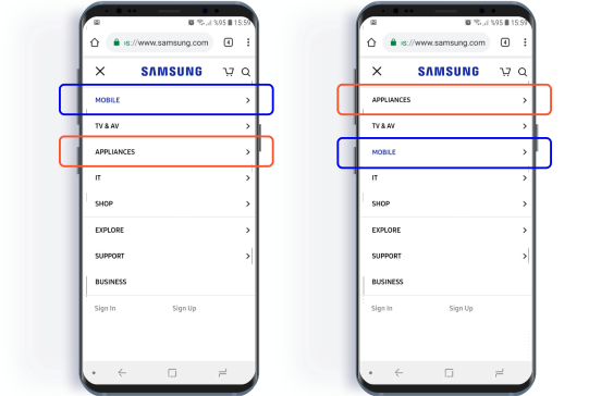 Otimização de categoria da Insider One para a Samsung