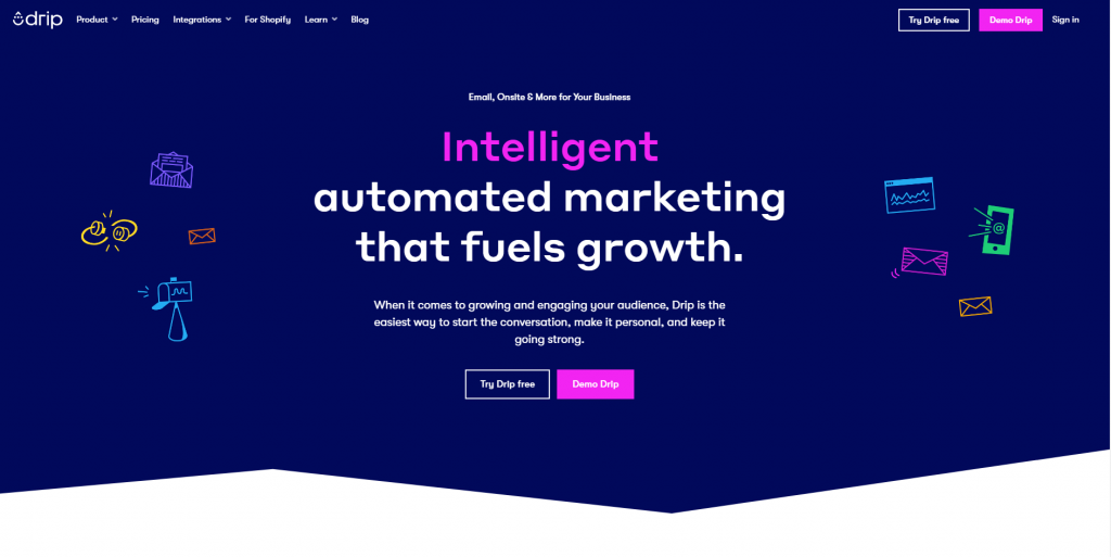 Drip página principal