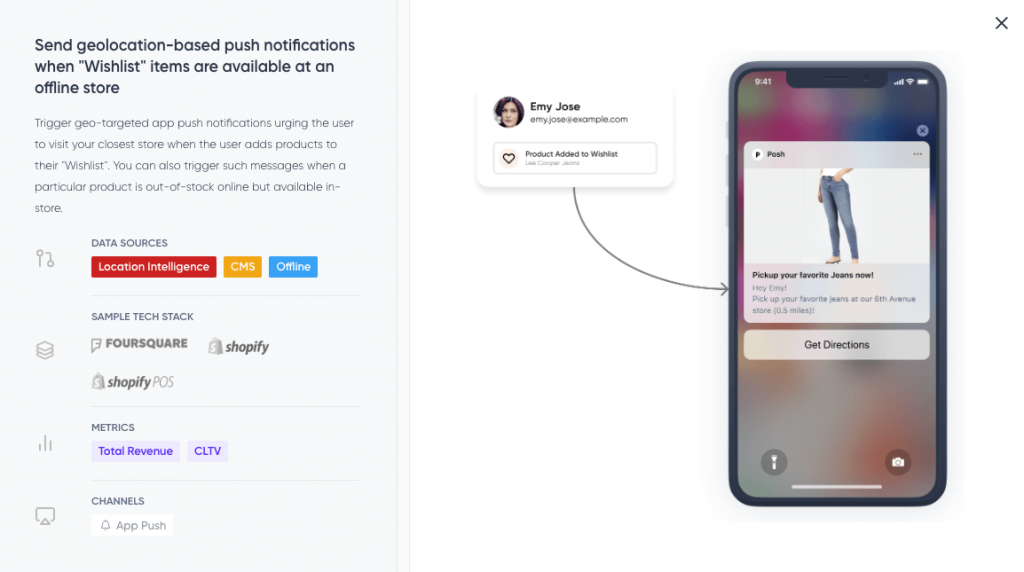 Cas d'usage de la CDP marketing d’Insider One pour l’envoi des notifications push géolocalisées
