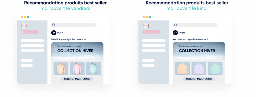  Insider One Email, changement du contenu dynamique