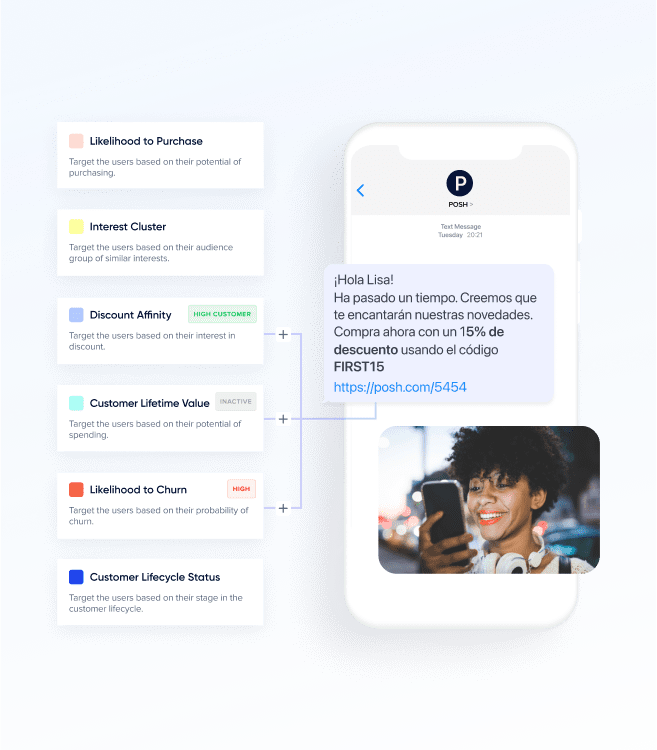 plataforma de automatización de SMS te permitirá segmentar fácilmente 